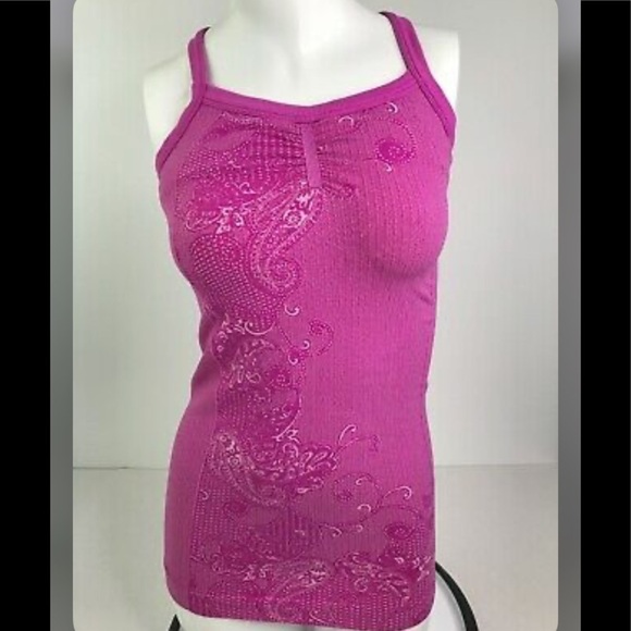 Athleta Pink Floral Work Out Women’s Tank XL - Picture 1 of 7